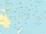 Oceania Image Map - Oceania is a geographic region that includes Australasia, Melanesia, Micronesia and Polynesia.