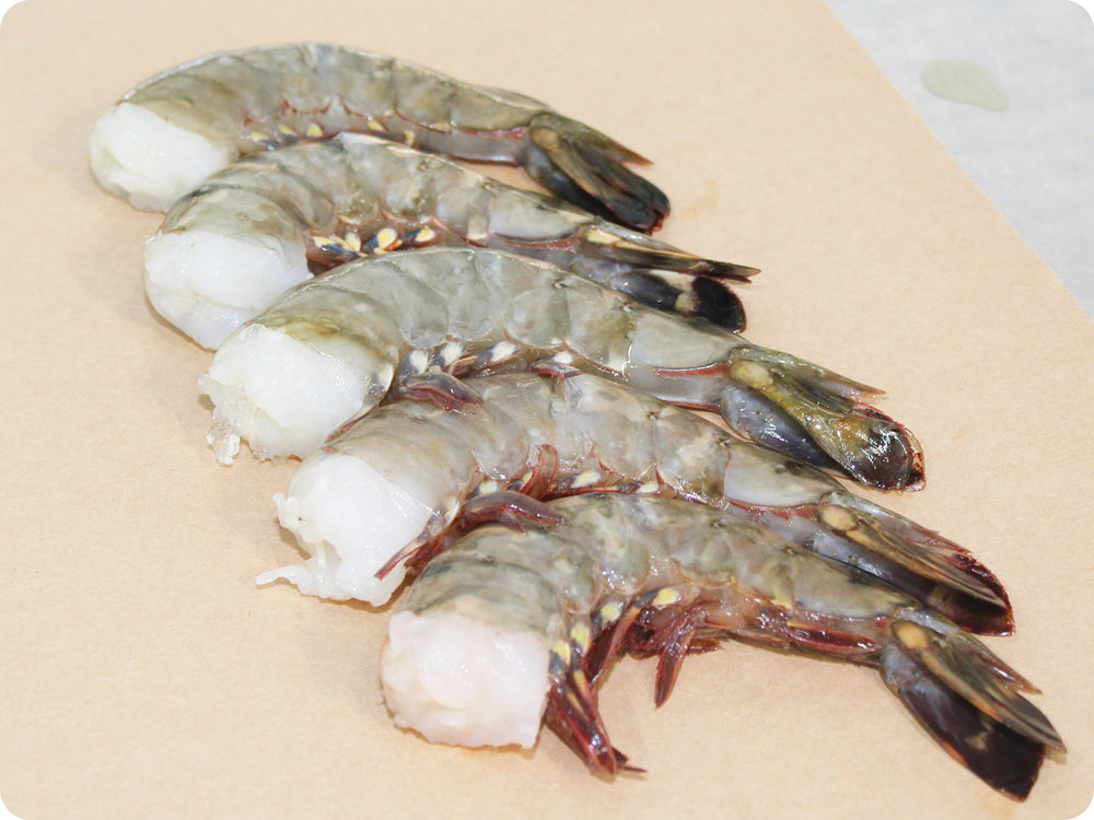 Black Tiger Prawns (Jumbo, Shell-on) by the pound